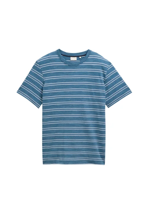 Mustang T Shirt Real Teal Yarn Dye Stripe