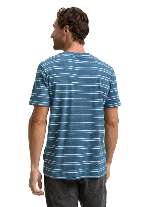 Mustang T Shirt Real Teal Yarn Dye Stripe