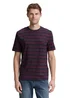 Mustang T Shirt Navy Yarn Dye Stripe