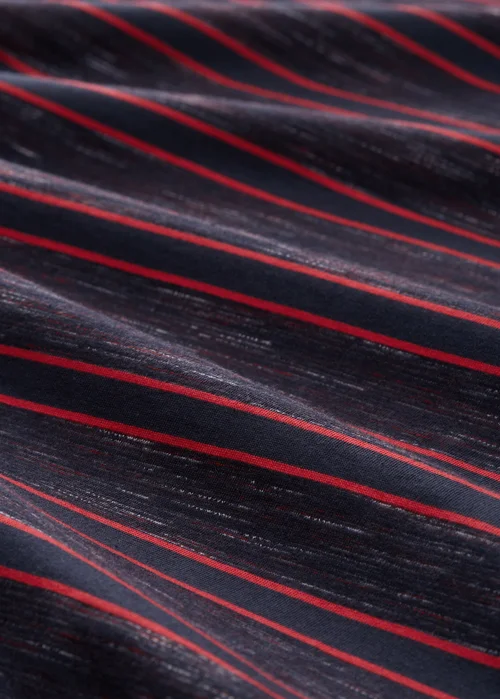 Mustang T Shirt Navy Yarn Dye Stripe