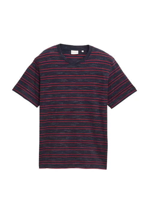 Mustang T Shirt Navy Yarn Dye Stripe