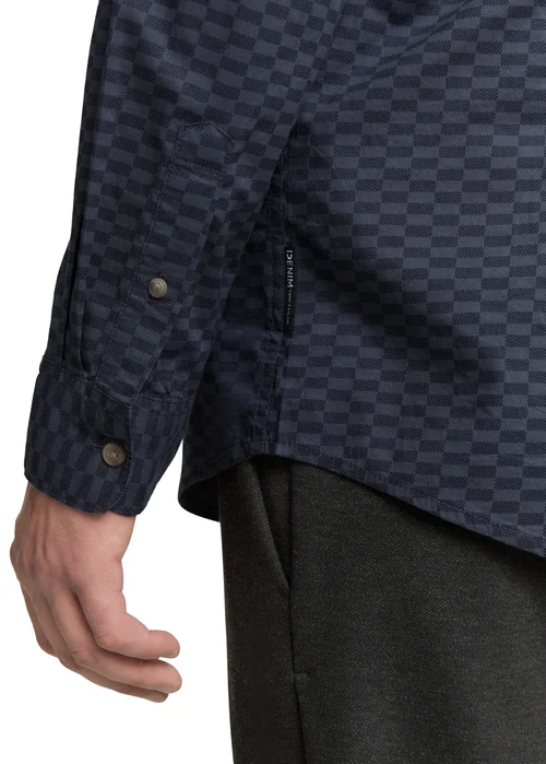 Denim Tom Tailor Shirt Navy Shades Check Print