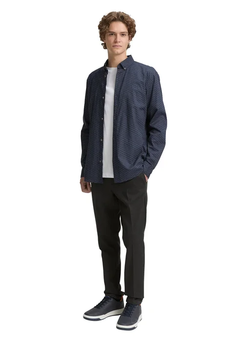 Denim Tom Tailor Shirt Navy Shades Check Print