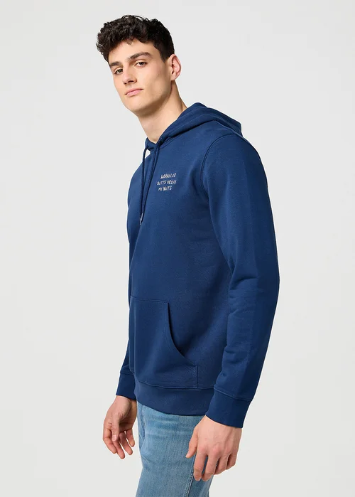 Wrangler Embroidery Hoodie Navy