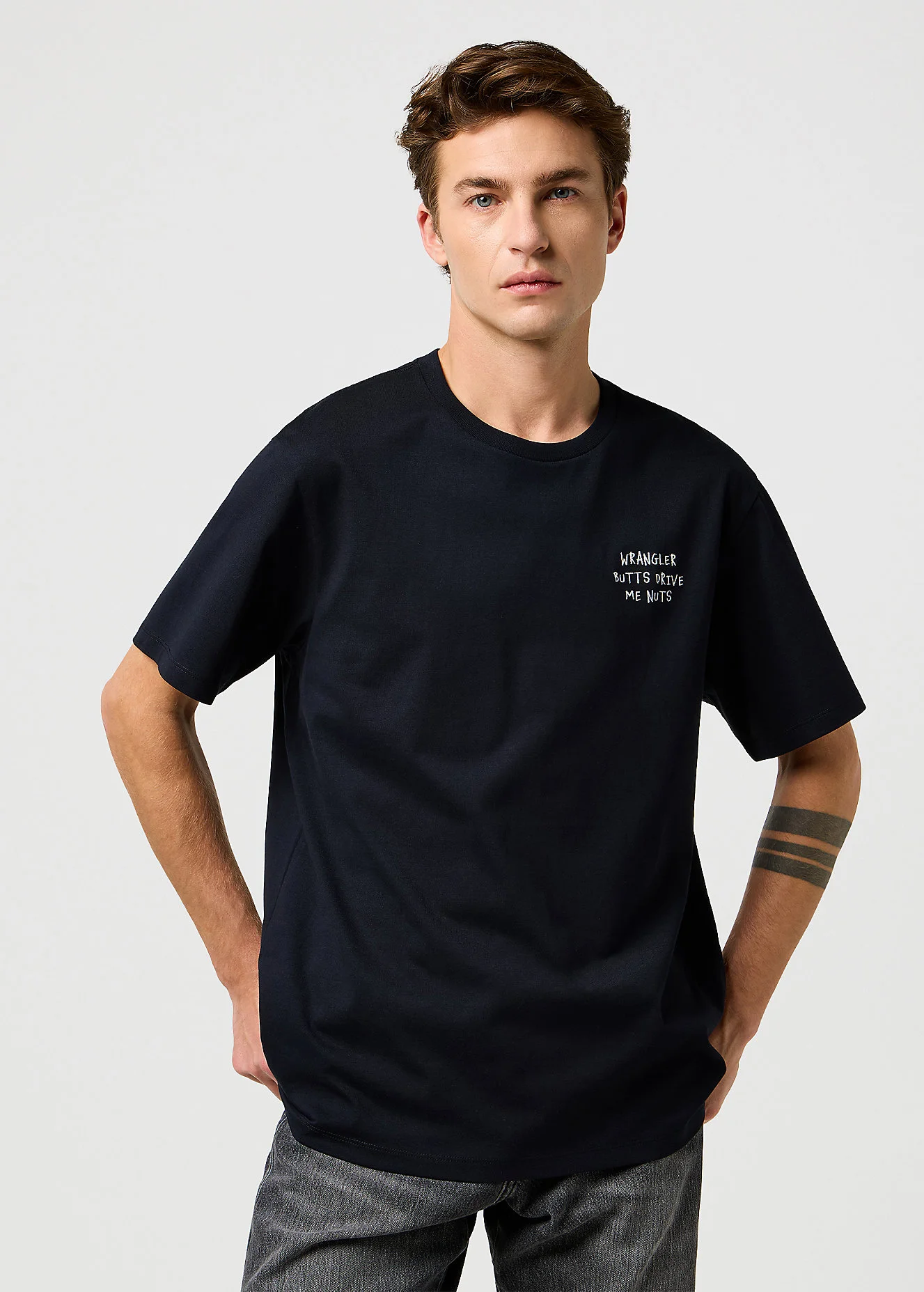 Wrangler Embroidery Tee Black
