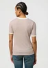 Wrangler Femme Knit Henley Cognac Stripe