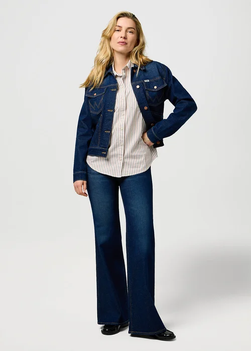 Wrangler One Pocket Shirt Cognac Stripe