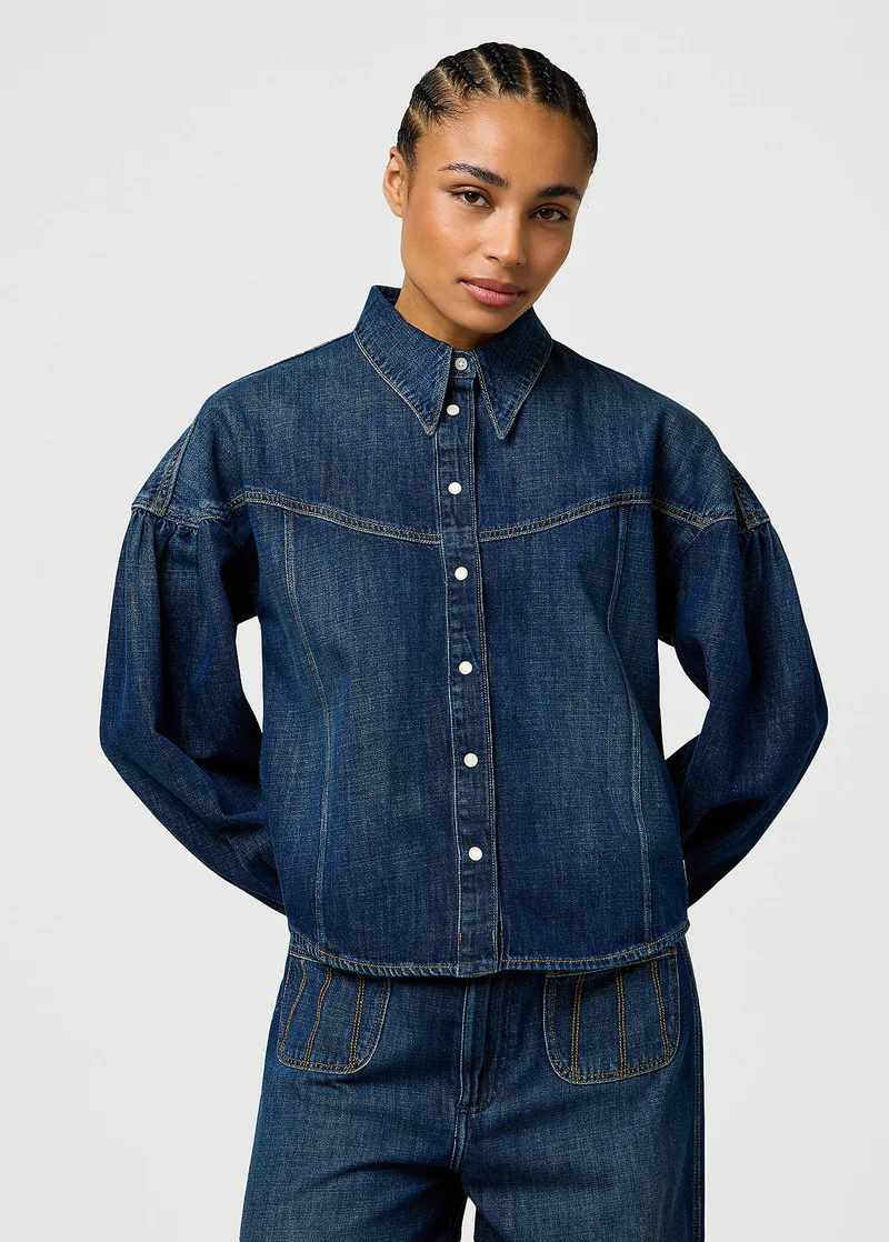 Wrangler Pintuck Shirt Homestead Haze