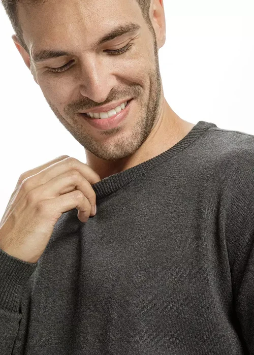 Szary Mski Sweterek Cross Jeans