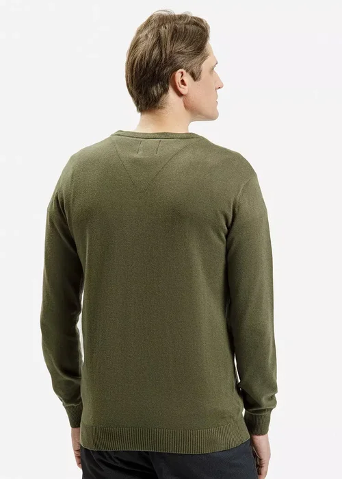 Zielony Sweter Cross Jeans W Serek