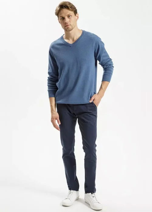 Mski Niebieski Sweter Cross Jeans