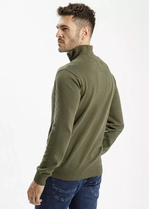 Cross Jeans Halfzip Knit Khaki 002