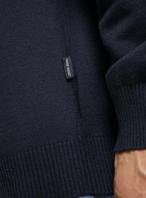 Granatowy Sweter Cross Jeans