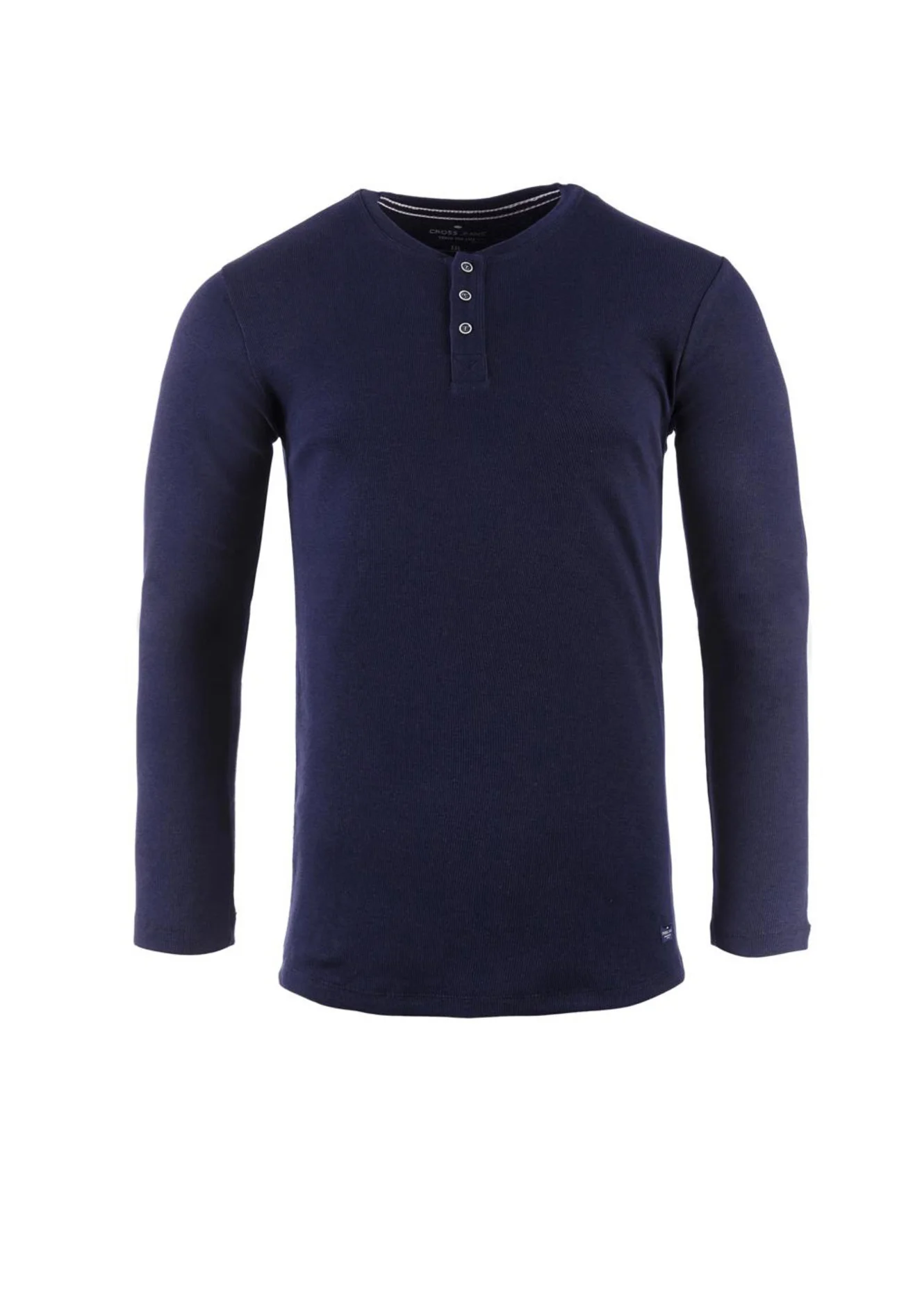 Cross Jeans Niebieski Long Sleeve Na Guziki