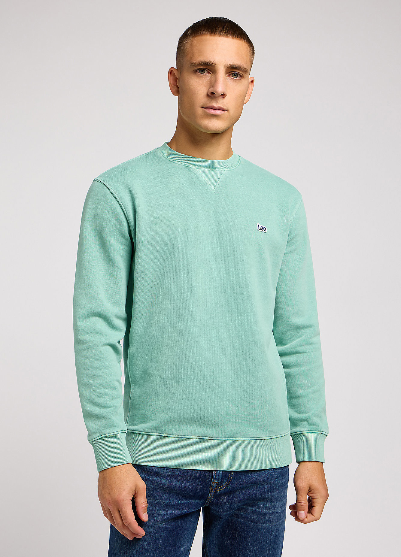 Lee Plain Crew Sweatshirt Intuition Grey - 112349100