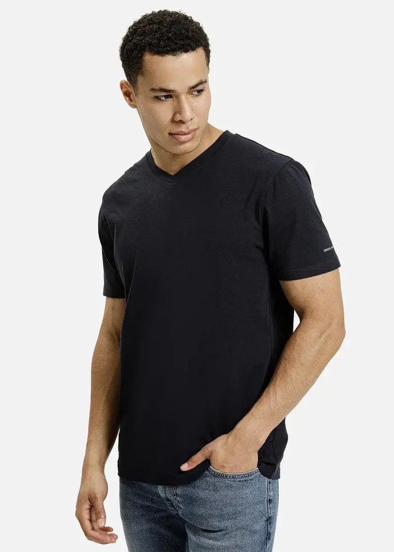 Cross Jeans Niebieski Tshirt V Neck