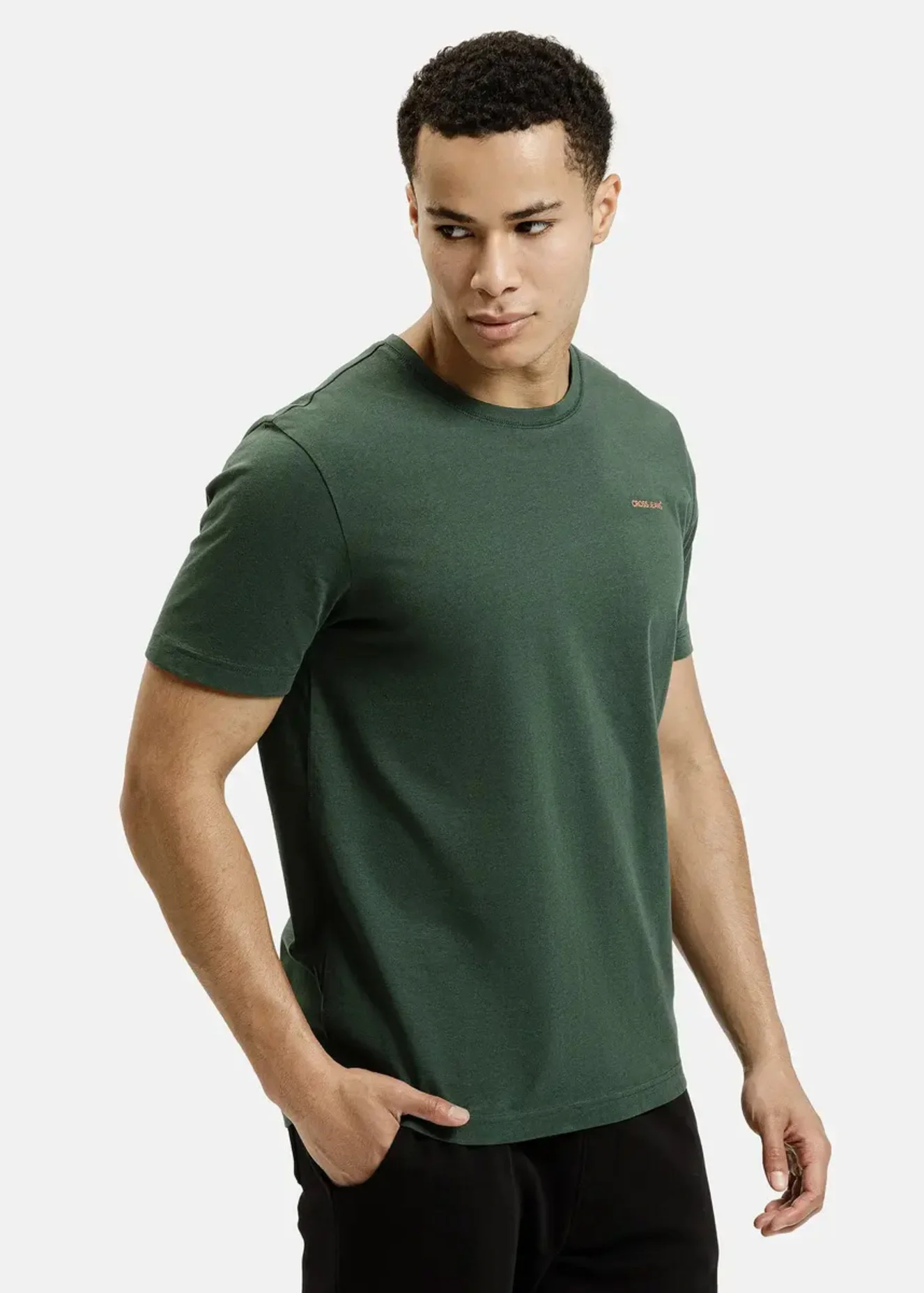 Zielony Mski Podkoszulek Cross Jeans