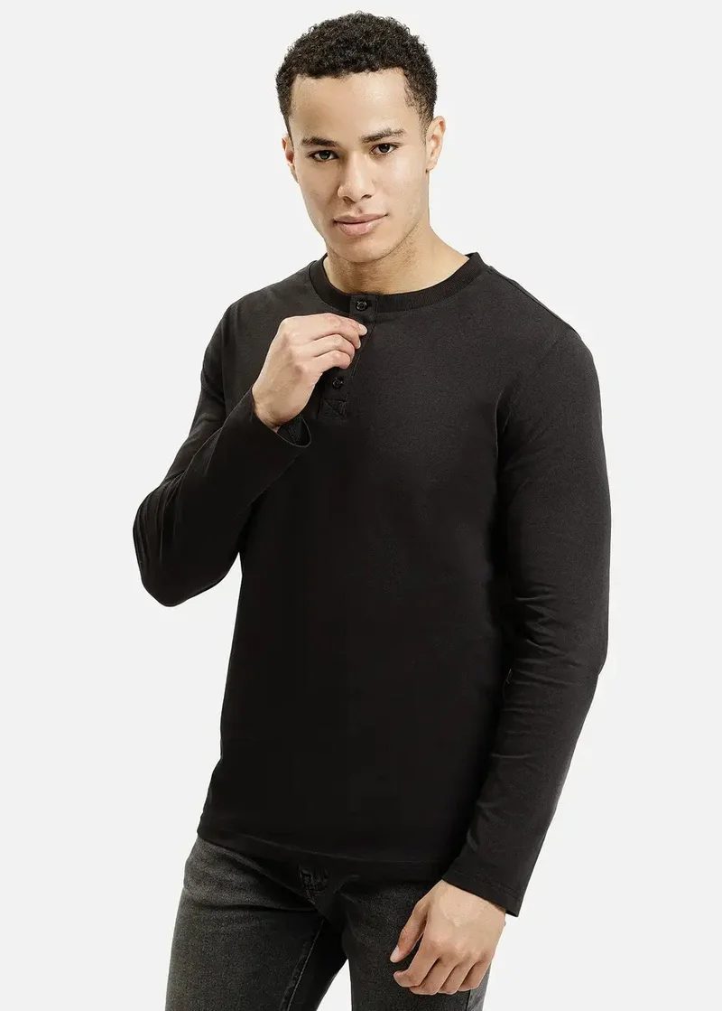 Cross Jeans Long Sleeve T Shirt Black