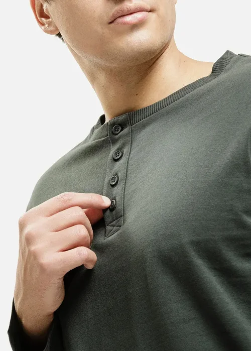 Cross Jeans Long Sleeve Tee Green 387