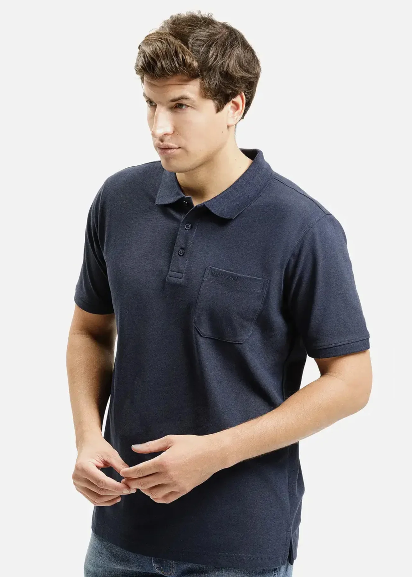 Niebieska Koszulka Polo Cross Jeans