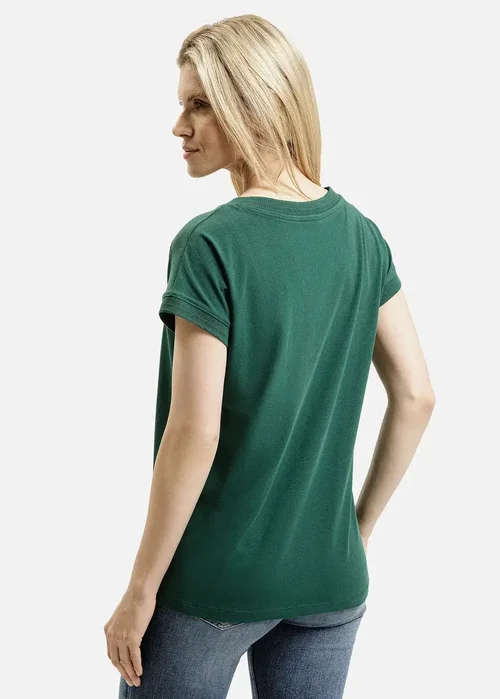 Zielony Damski T Shirt Cross Jeans