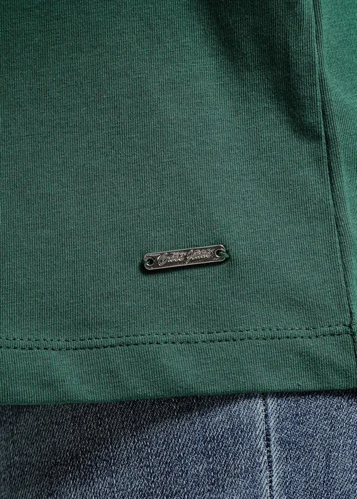 Zielony Damski T Shirt Cross Jeans