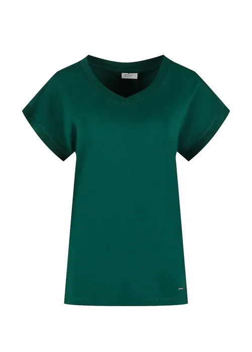 Zielony Damski T Shirt Cross Jeans