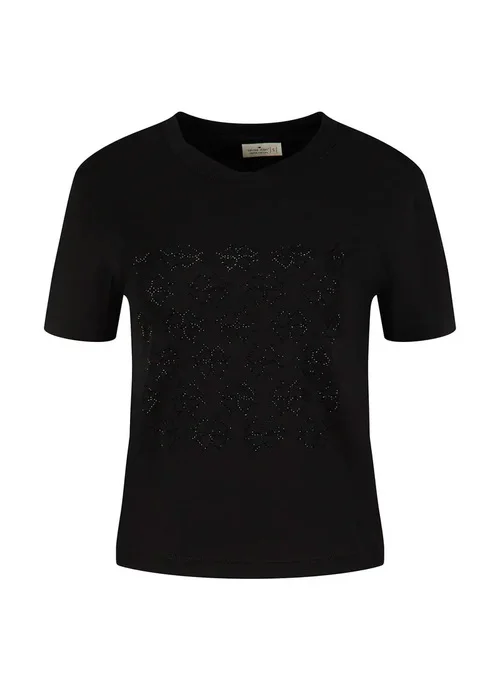 Czarny Damski T Shirt Cross Jeans