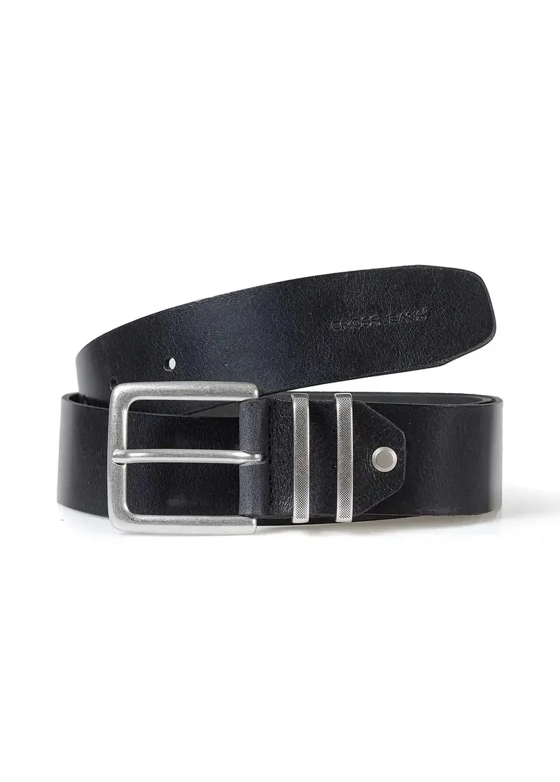 Czarny Klasyczny Pasek Cross Jeans