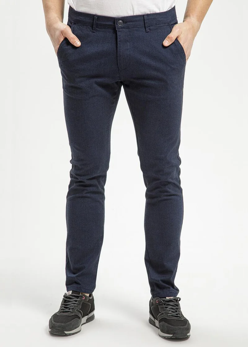 Granatowe Chinosy Cross Jeans