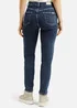 Spodnie Dinsowe Cross Jeans Mom Jeans W Kolorze Dark Blue
