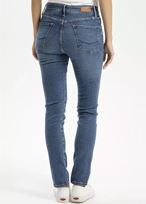 Dopasowane Dinsy Cross Jeans Anya W Kolorze Mid Blue