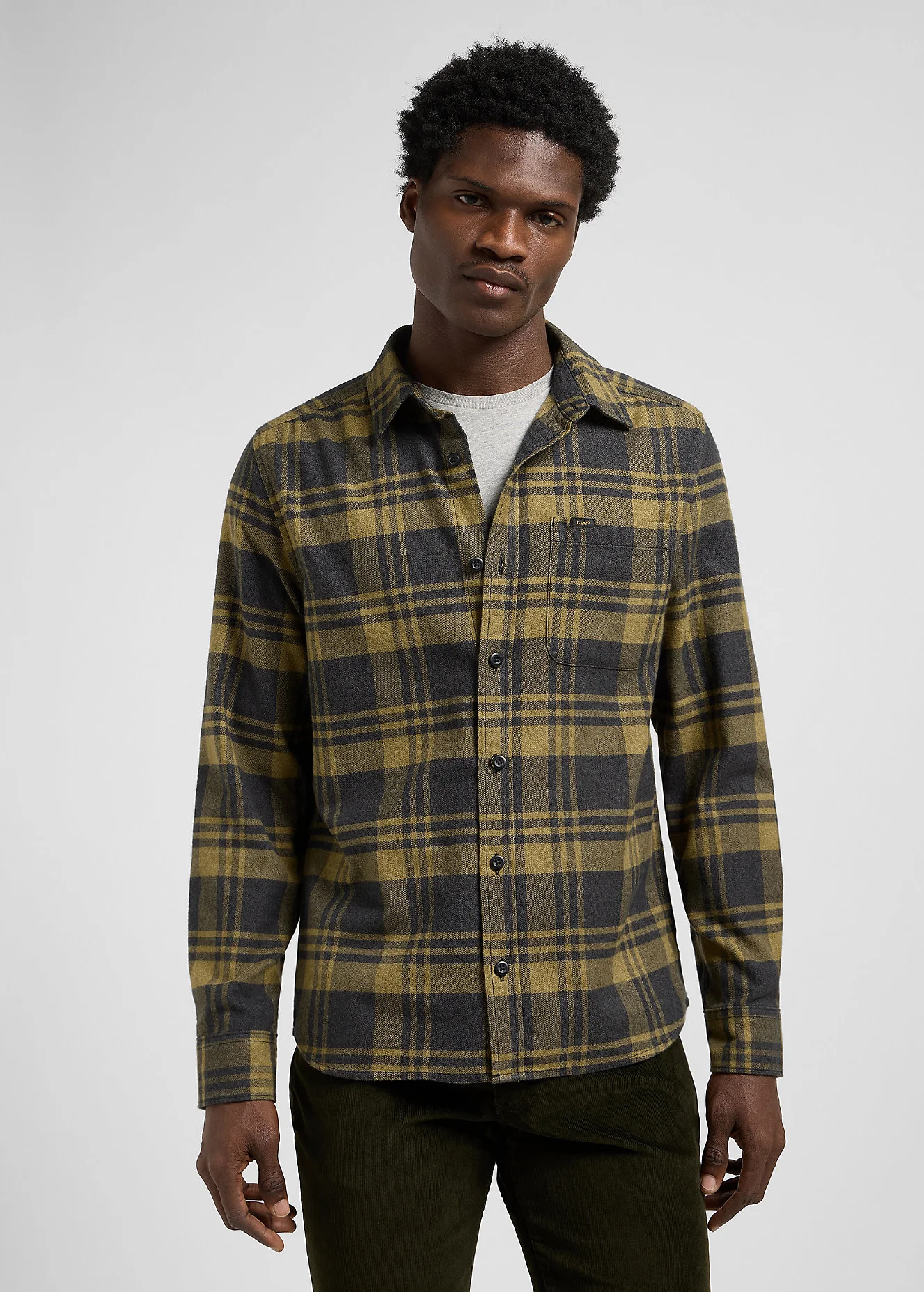 Lee Regular Leesure Shirt Moss Garden Jaspe Check