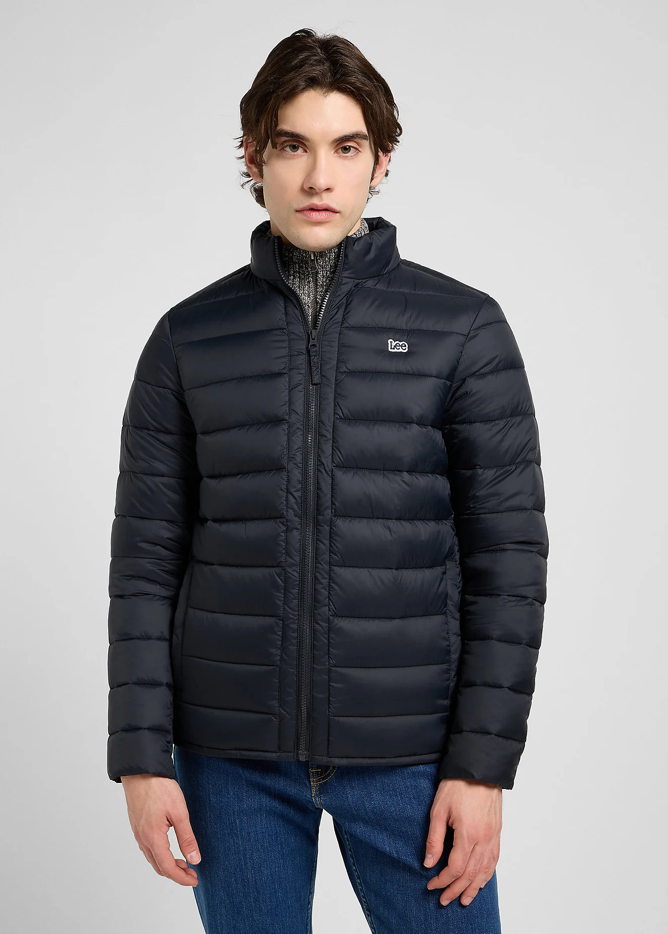 Lee Stand Collar Puffer Jacket Black