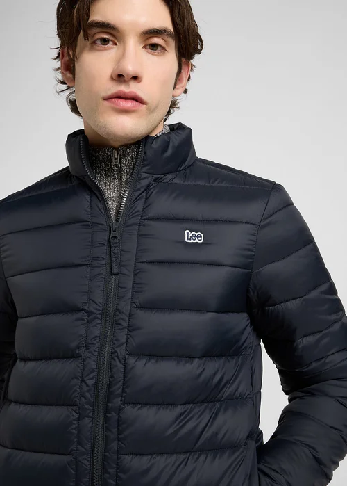 Lee Stand Collar Puffer Jacket Black