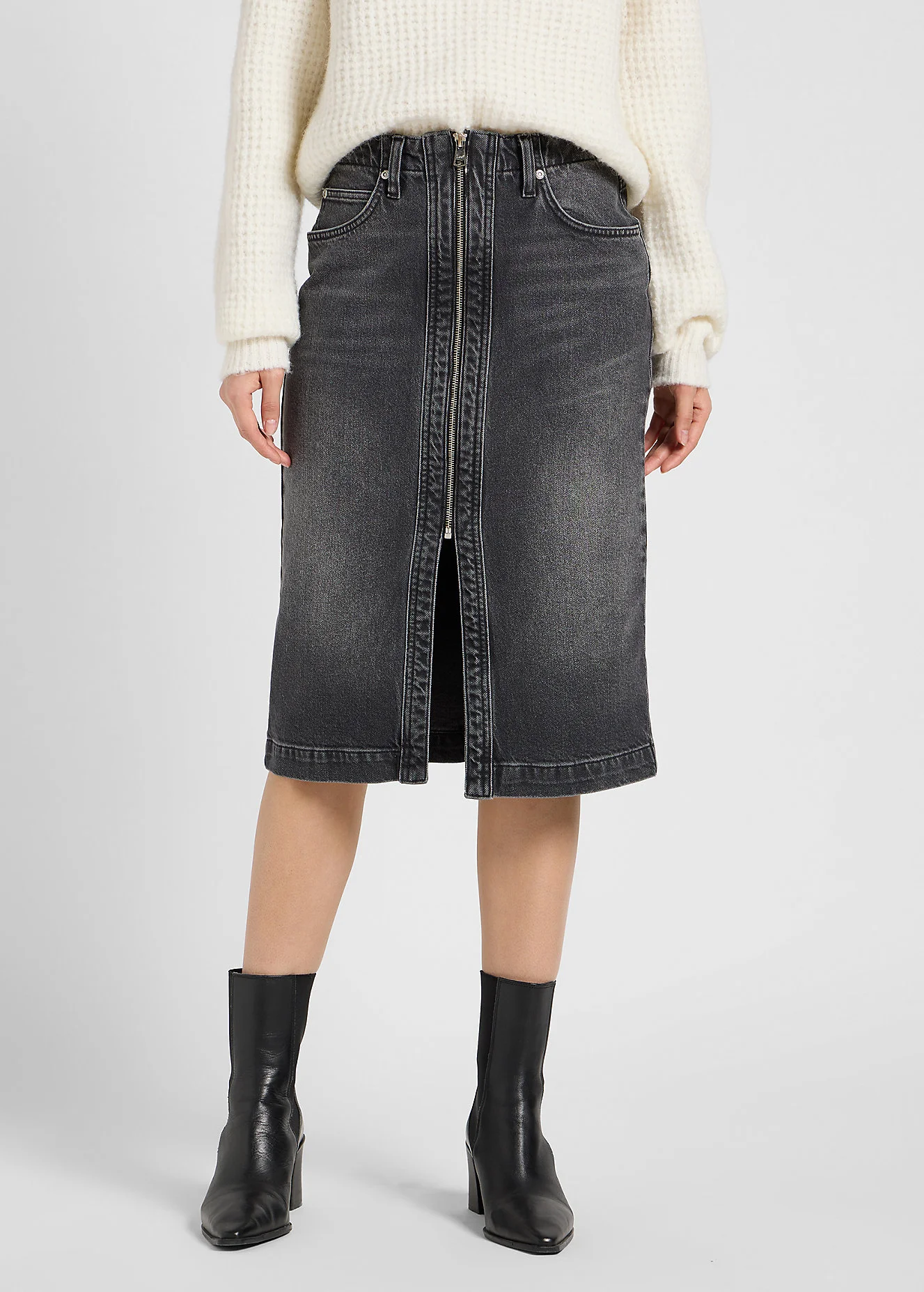 Lee Moto Skirt Charred Black