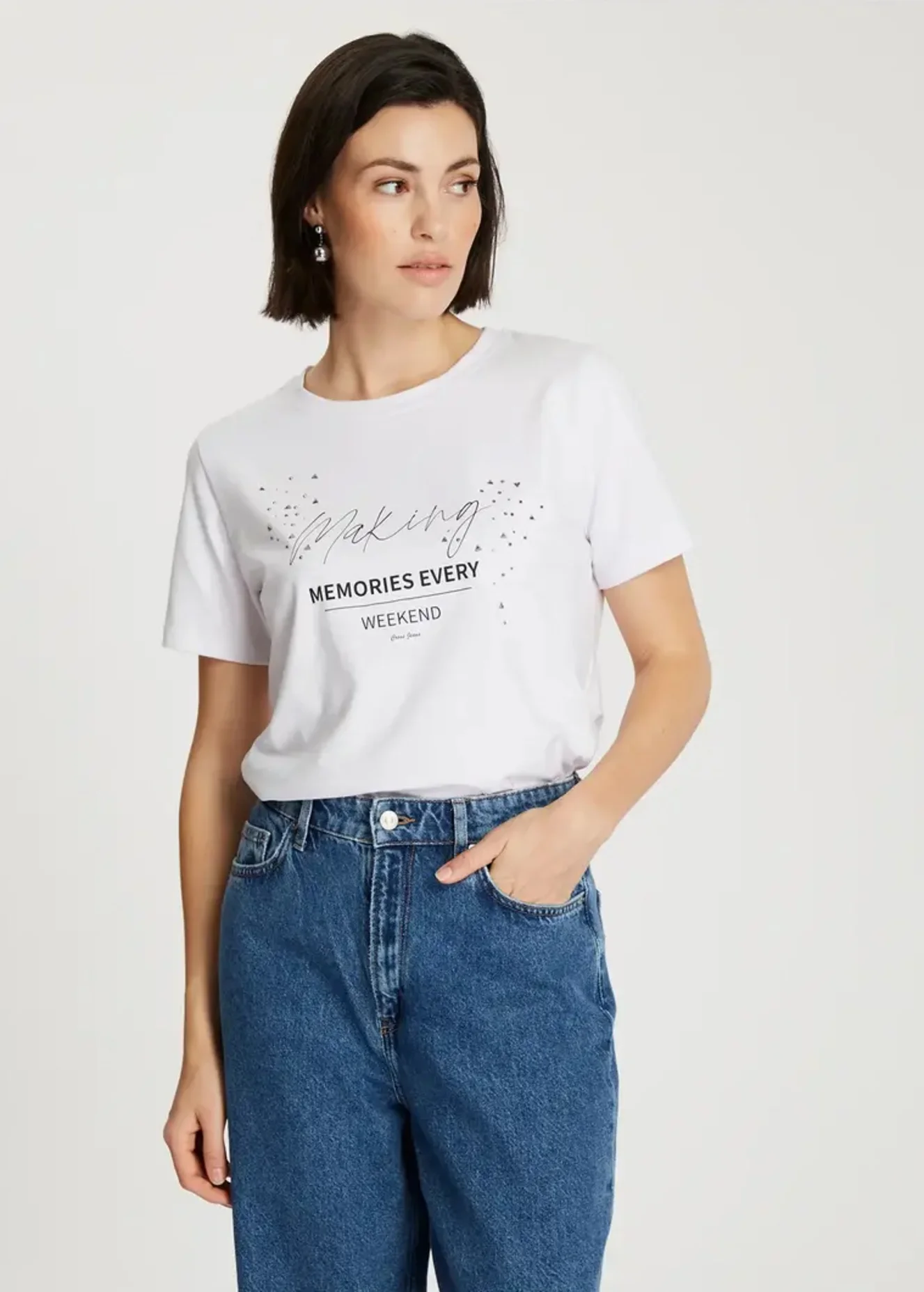 Biaa Koszulka Cross Jeans Z Napisem