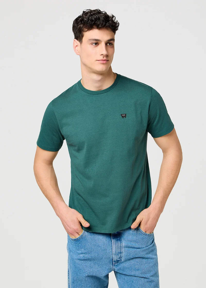 Wrangler Regular Sign Off Tee Bistro Green