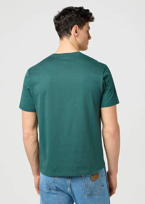 Wrangler Regular Sign Off Tee Bistro Green