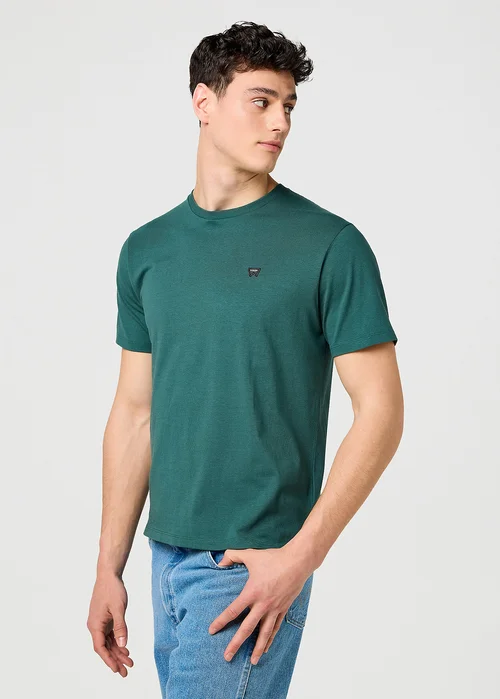 Wrangler Regular Sign Off Tee Bistro Green