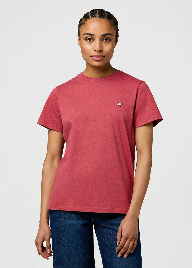 Wrangler Slim Sign Off Tee Earth Red
