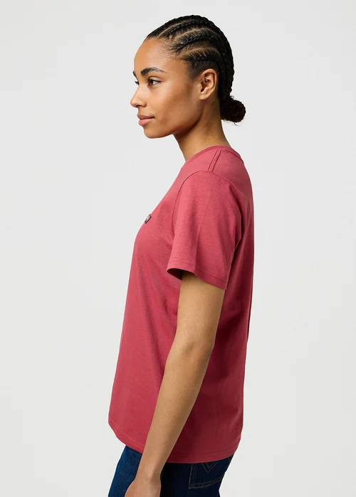 Wrangler Slim Sign Off Tee Earth Red