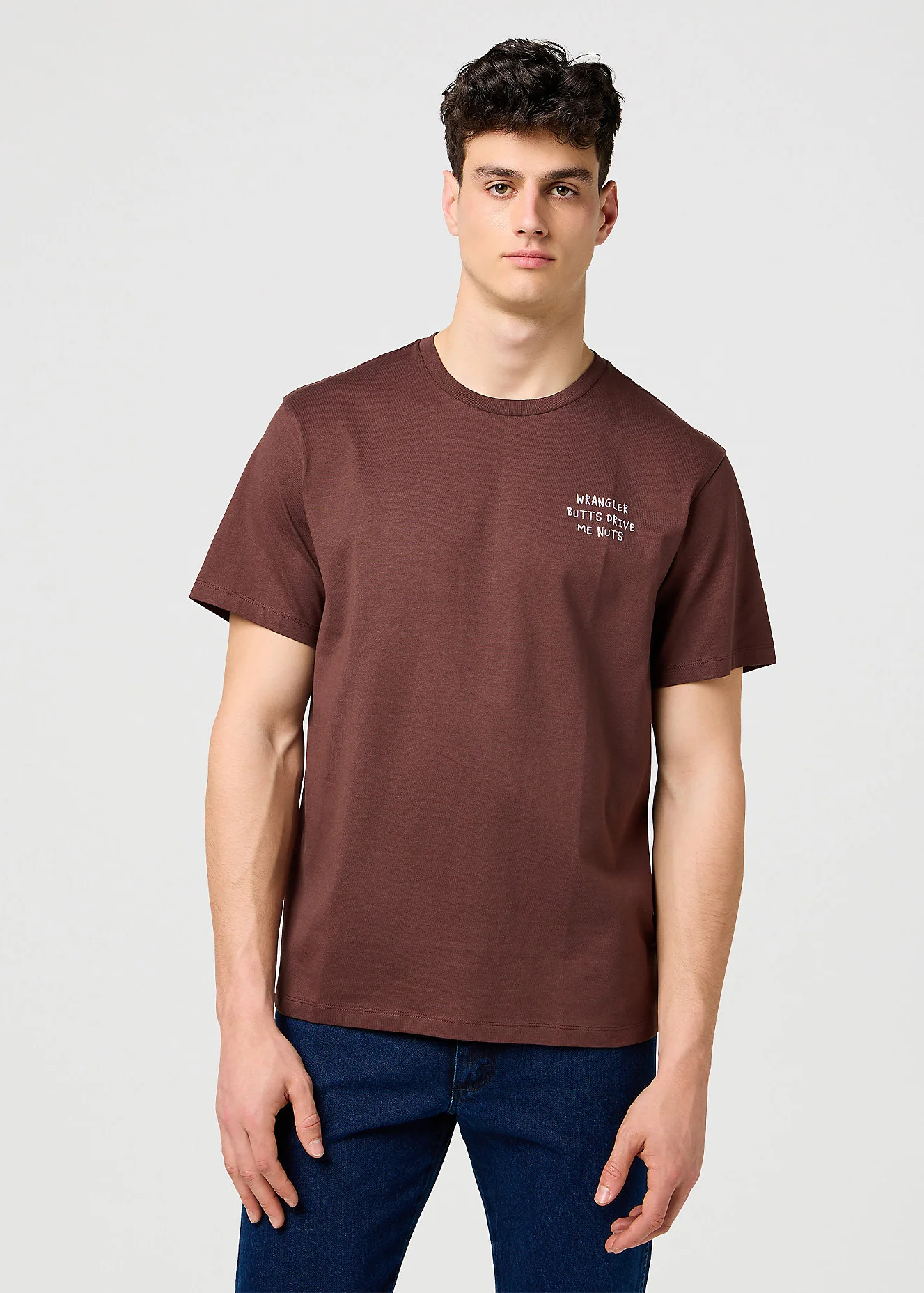 Wrangler Relaxed Embroidery Tee Mahogany