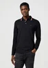 Wrangler Long Sleeve Polo Shirt Black