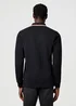 Wrangler Long Sleeve Polo Shirt Black