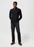 Wrangler Long Sleeve Polo Shirt Black