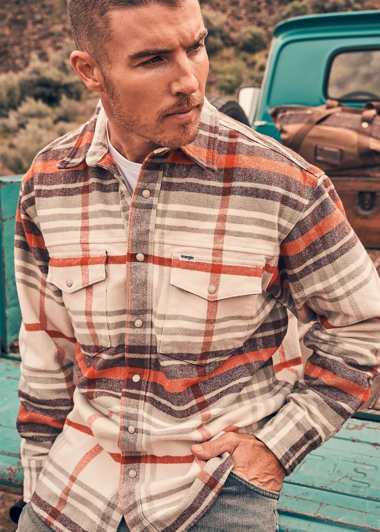 Wrangler Loose Western Shirt Birch Check