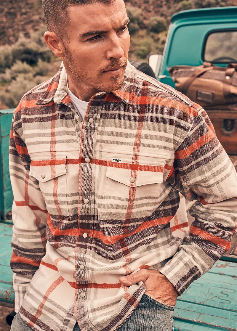 Wrangler Loose Western Shirt Birch Check