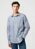 Wrangler One Pocket Shirt Cerulean Check