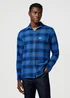 Wrangler Regular One Pocket Indigo Shirt Icy Indigo Check